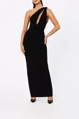 Scanlan Theodore Crepe Knit Turban Twist Dress Black Size M / Au 10 for rent on The Volte - image 1