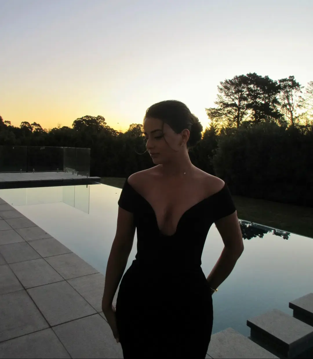 Solace London Marlowe Gown Black Size 6 for rent on The Volte - main image