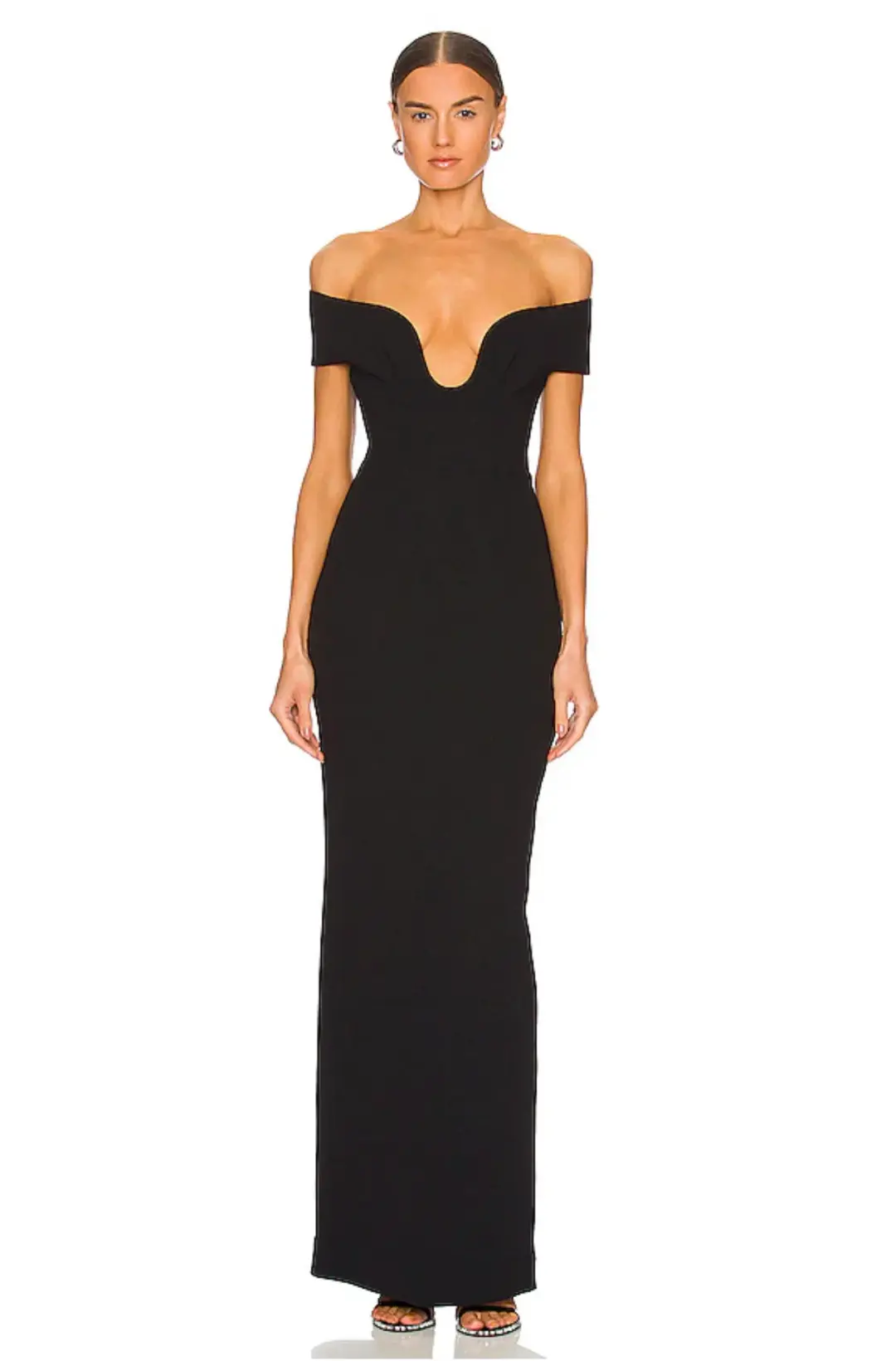 Solace London Marlowe Gown Black Size 6 for rent on The Volte - main image