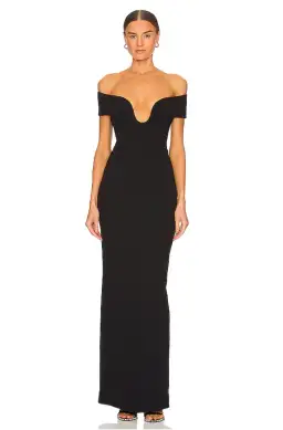 Solace London Marlowe Gown Black Size 6 for rent on The Volte - image 1