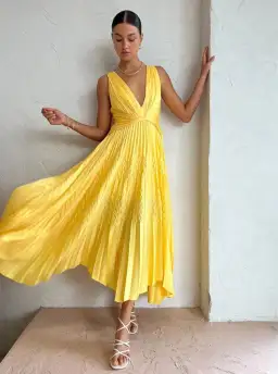 Acler The Bettencourt Dress in Sunshine Size 8 for rent on The Volte - image 1
