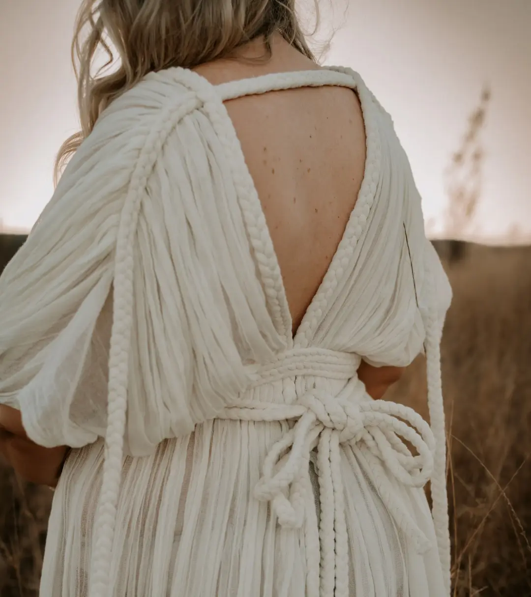 Chic Le Frique Ophelia Maxi Dress Bone One Size for rent on The Volte - main image