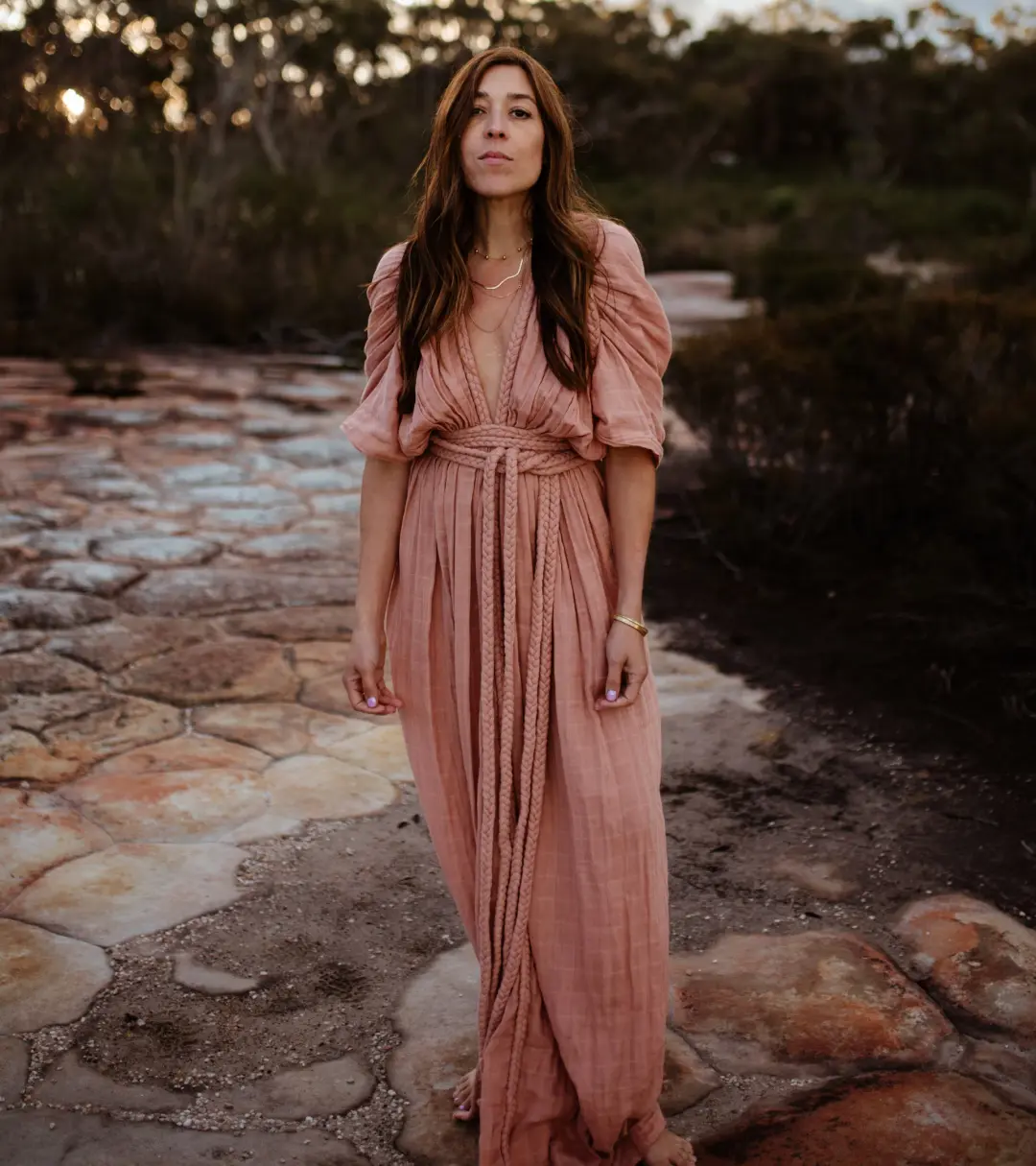 Chic Le Frique Ophelia Maxi Dress Salmon Pink One Size for rent on The Volte - main image