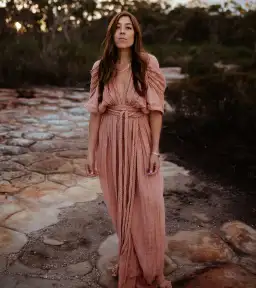 Chic Le Frique Ophelia Maxi Dress Salmon Pink One Size for rent on The Volte - image 1