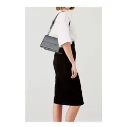 Oroton Forte Texture Slim Clutch in Charcoal for rent on The Volte - image 4