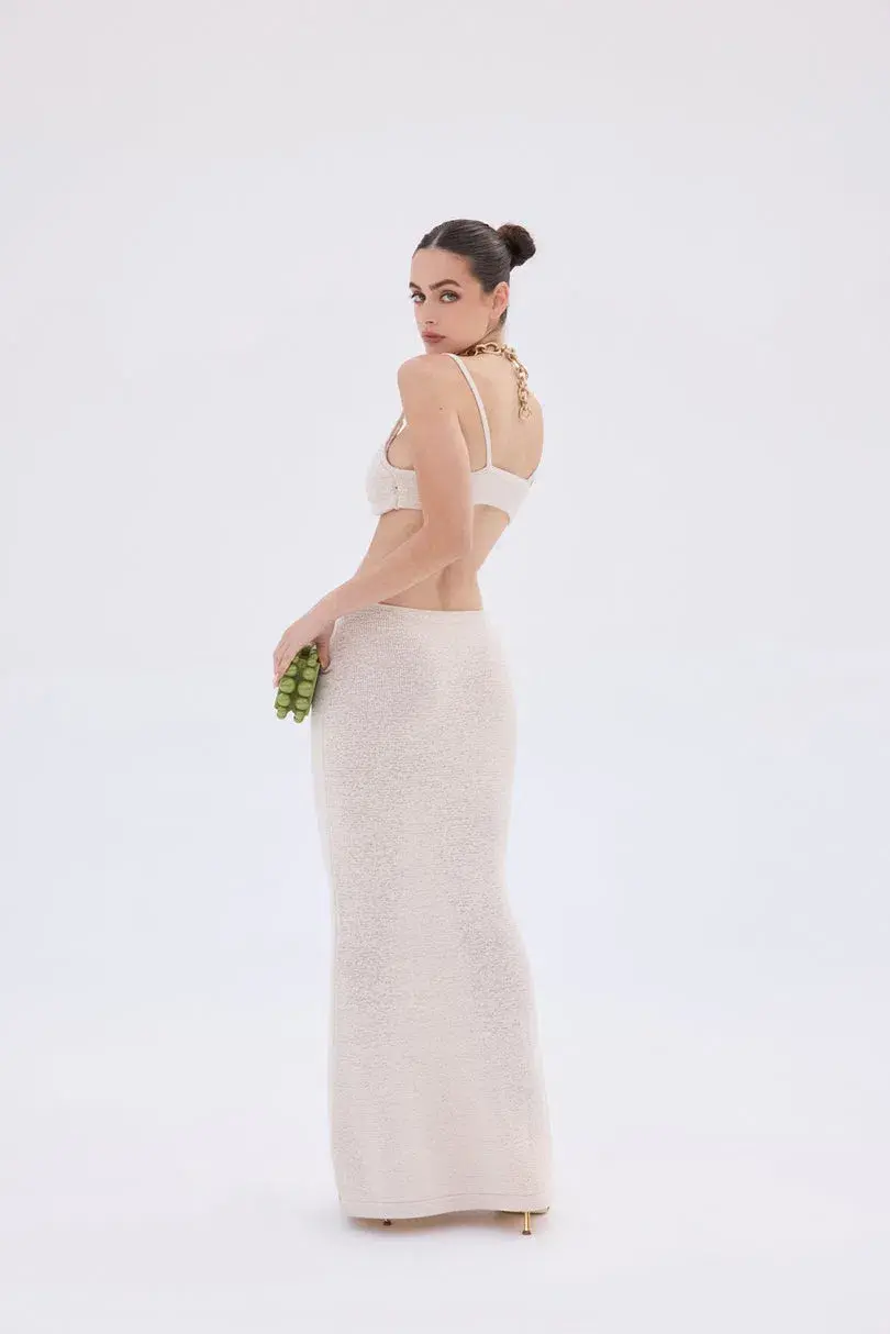 Cult Gaia Serita Dress Off White Size AU 8 for rent on The Volte - main image