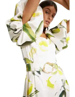 Aje Zest Mini Dress Tropical Lime Size 8 for rent on The Volte - image 2