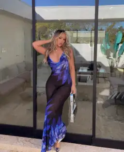 Rat & Boa Coralina Maxi Dress Blue Size M/Au 10