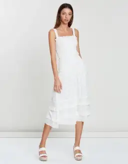 Steele Datsy Midi Dress White Size 6 for rent on The Volte - image 1