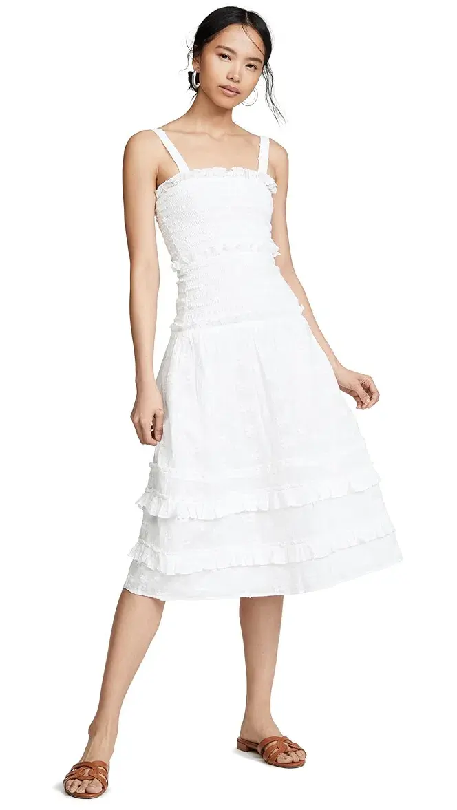 Steele Datsy Midi Dress White Size 6 for rent on The Volte - main image