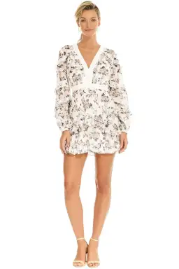 Talulah Reminisce Long Sleeve Mini Dress Print Size 8 for rent on The Volte - image 1
