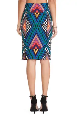 Mara Hoffman Crop Racer Top and High Waisted Pencil Skirt Set Print Size 2 for rent on The Volte - image 3