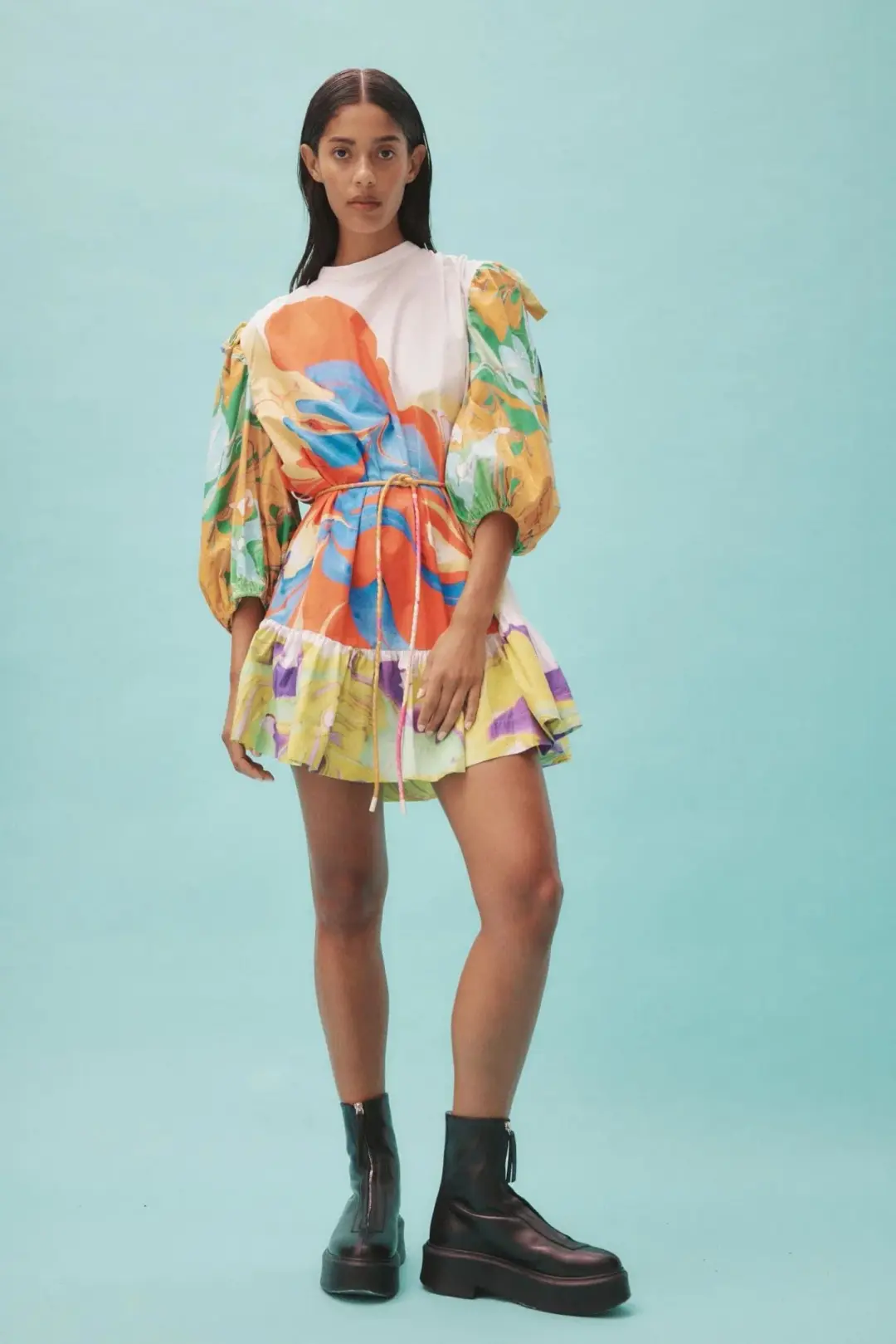 Alemais Luca Mini Dress in Multi Size 8 for rent on The Volte - main image