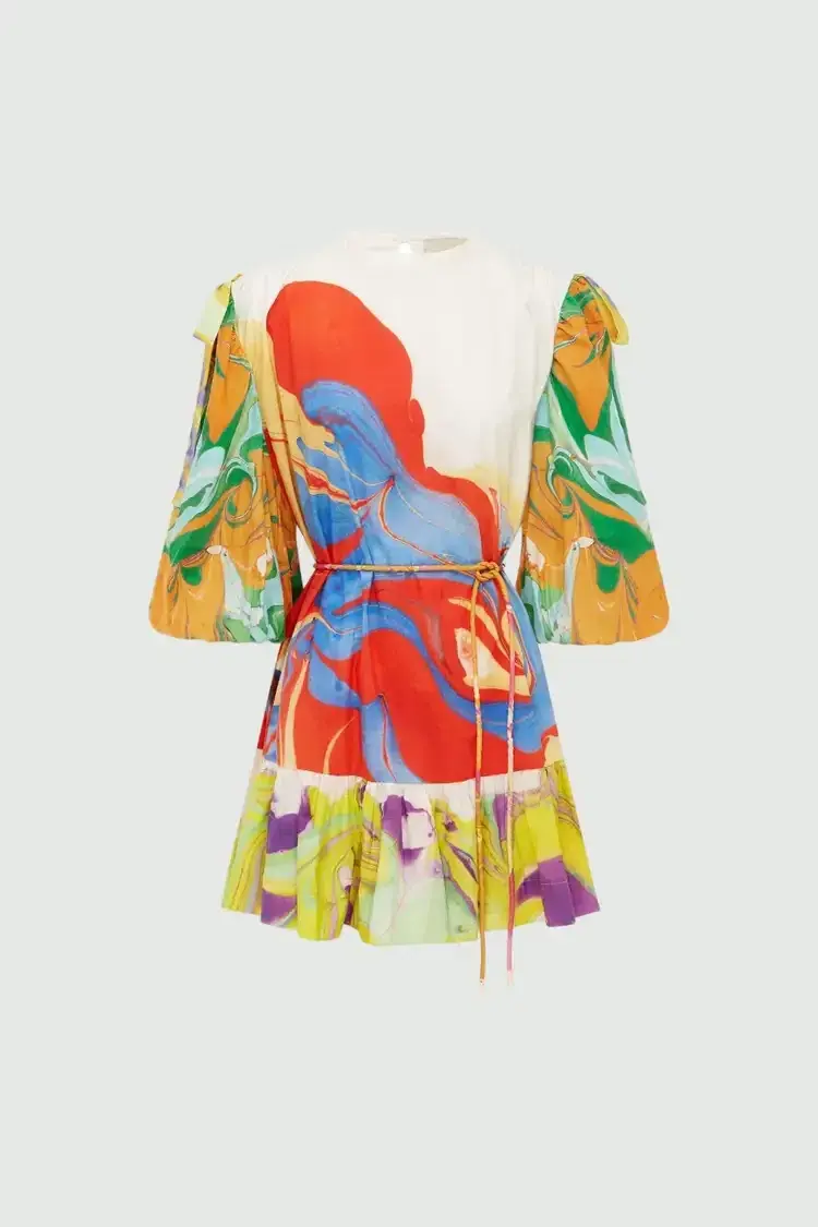 Alemais Luca Mini Dress in Multi Size 8 - Image 3