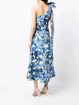 Rachel Gilbert Emiliano Dress Blue Print Size 12 for rent on The Volte - image 3