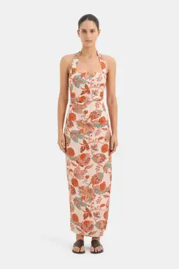 Sir Naomi Halter Midi Dress Floral Print Size 10