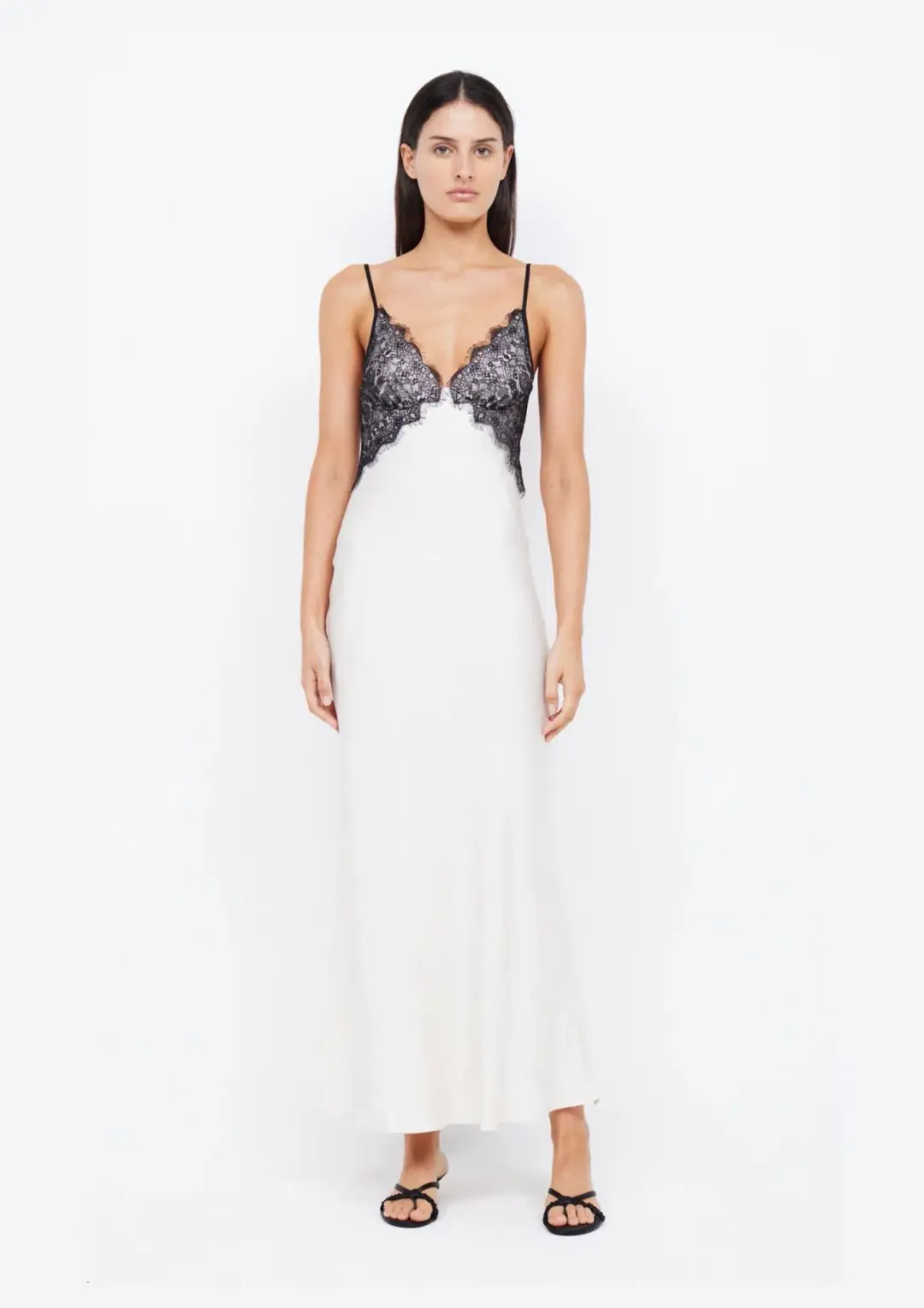 Bec & Bridge Emery Lace Maxi Dress in Ivory/Black Size 8 for rent on The Volte - main image