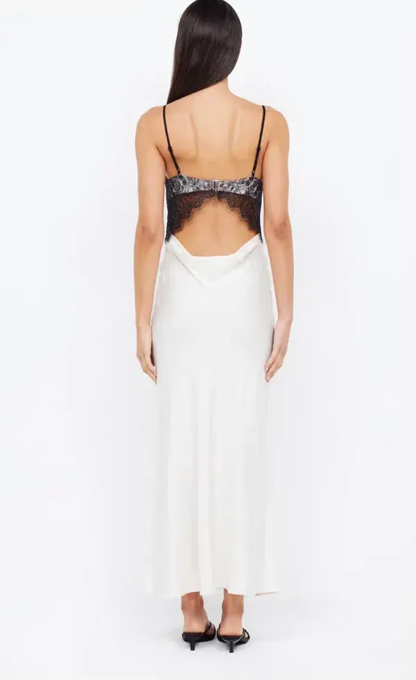 Bec & Bridge Emery Lace Maxi Dress in Ivory/Black Size 8 for rent on The Volte - main image