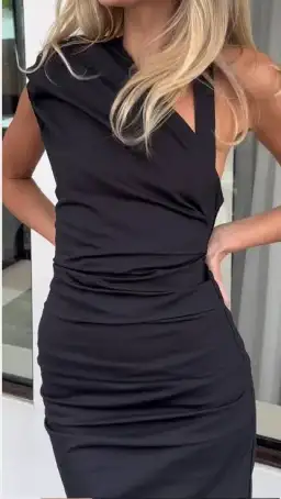 Sir the Label Giacomo Gathered Gown Black Size 8 for rent on The Volte - image 3