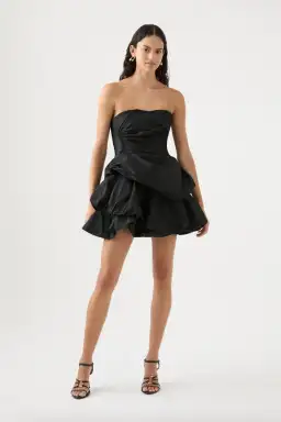 AJE Daybreak Strapless Mini Dress Black Size 8