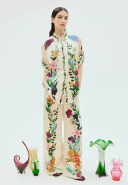 Alemais Meagan Silk Pant Size 10 And Oversized Shirt Size 8 Set Print for rent on The Volte - image 1