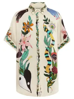 Alemais Meagan Silk Pant Size 10 And Oversized Shirt Size 8 Set Print for rent on The Volte - image 4