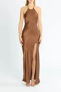 Bec and Bridge Annika Maxi Dress Brown Size 14