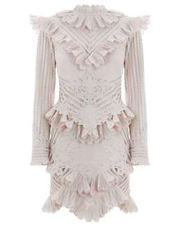 Zimmermann Unbridled Battenburg Mini Dress Buff Size 8 for rent on The Volte - image 3