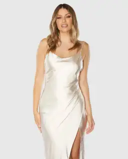 Azzurielle Zola Slip Dress Oyster Champagne Size 10 for rent on The Volte - image 2