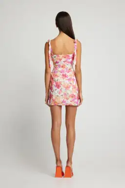 Sofia the Label Marni Mini Dress in Pink Peach Floral Size 8 for rent on The Volte - image 3