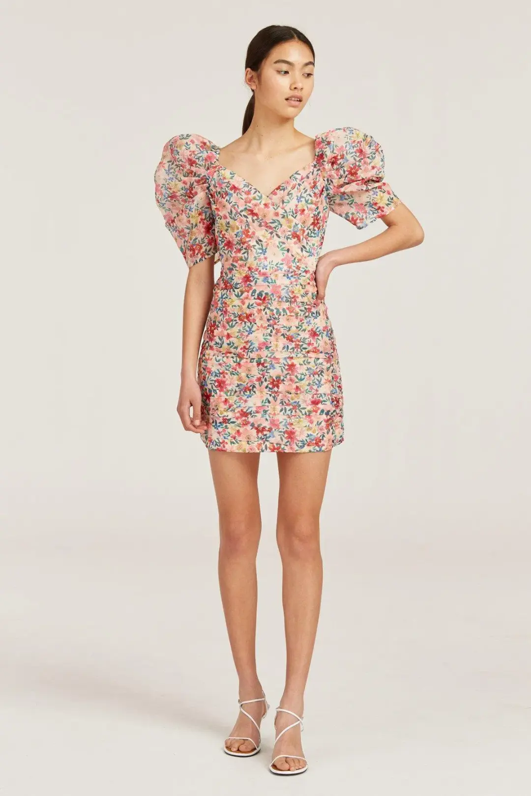 C/MEO Collective Ever More Short Sleeve Dress Floral Size 8 for rent on The Volte - main image
