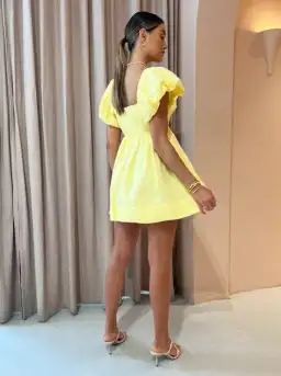 Sovere Relish Mini Dress in Lemon Butter Size 6 for rent on The Volte - image 2