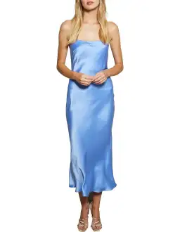 Bec & Bridge Classic Silk Midi Dress Blue Size 14 for rent on The Volte - image 1