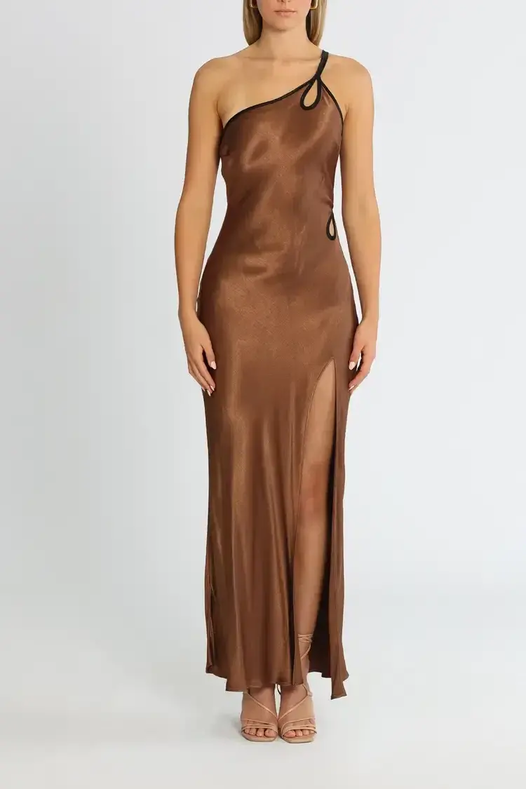 Bec and Bridge Kehlani Maxi Dress in Chocolate Size 14 - Image 3