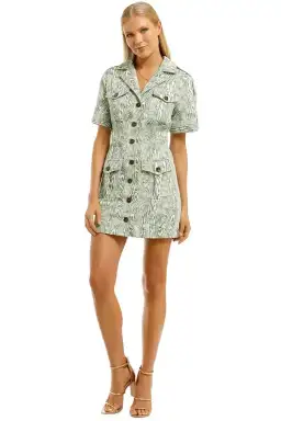 CMEO Collective Energised Dress in Ivy Woodgrain Size 8 for rent on The Volte - image 1