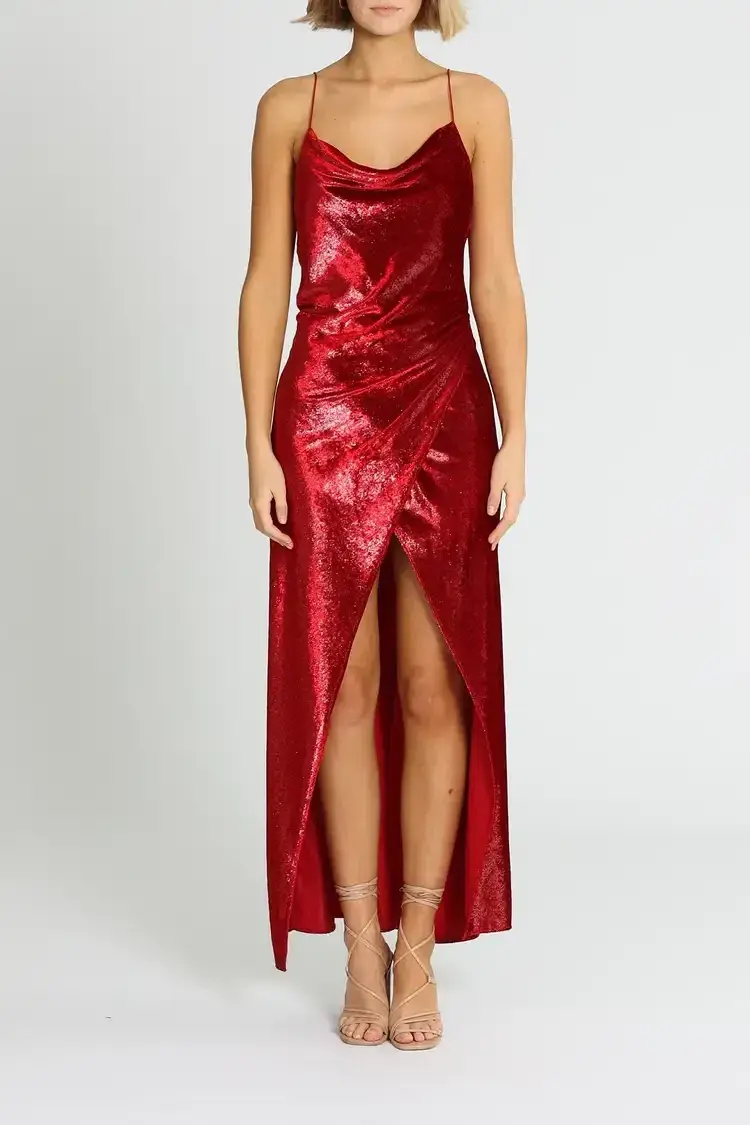 Camilla and Marc Mickey Slip Dress in Red Size 12 for rent on The Volte - main image