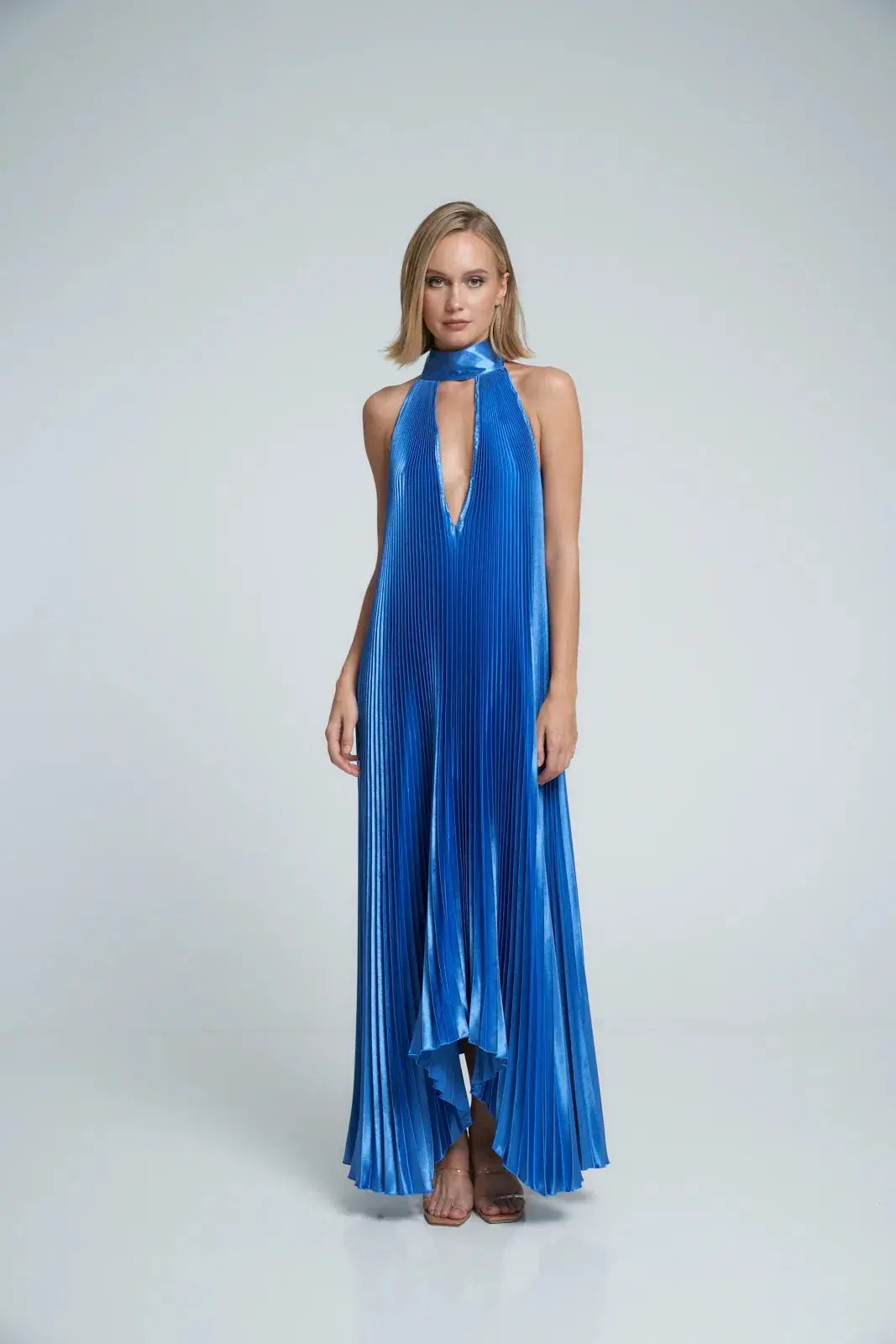 Lidee Opera Gown Mediterranean Blue Size 10 - Image 1