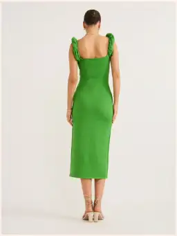 Rachel Gilbert Rosetta Midi Dress Green Size 10 for rent on The Volte - image 2