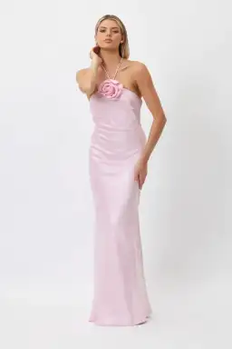 Bianca & Bridgett Tina Halter Dress Pink Size 8 for rent on The Volte - image 2