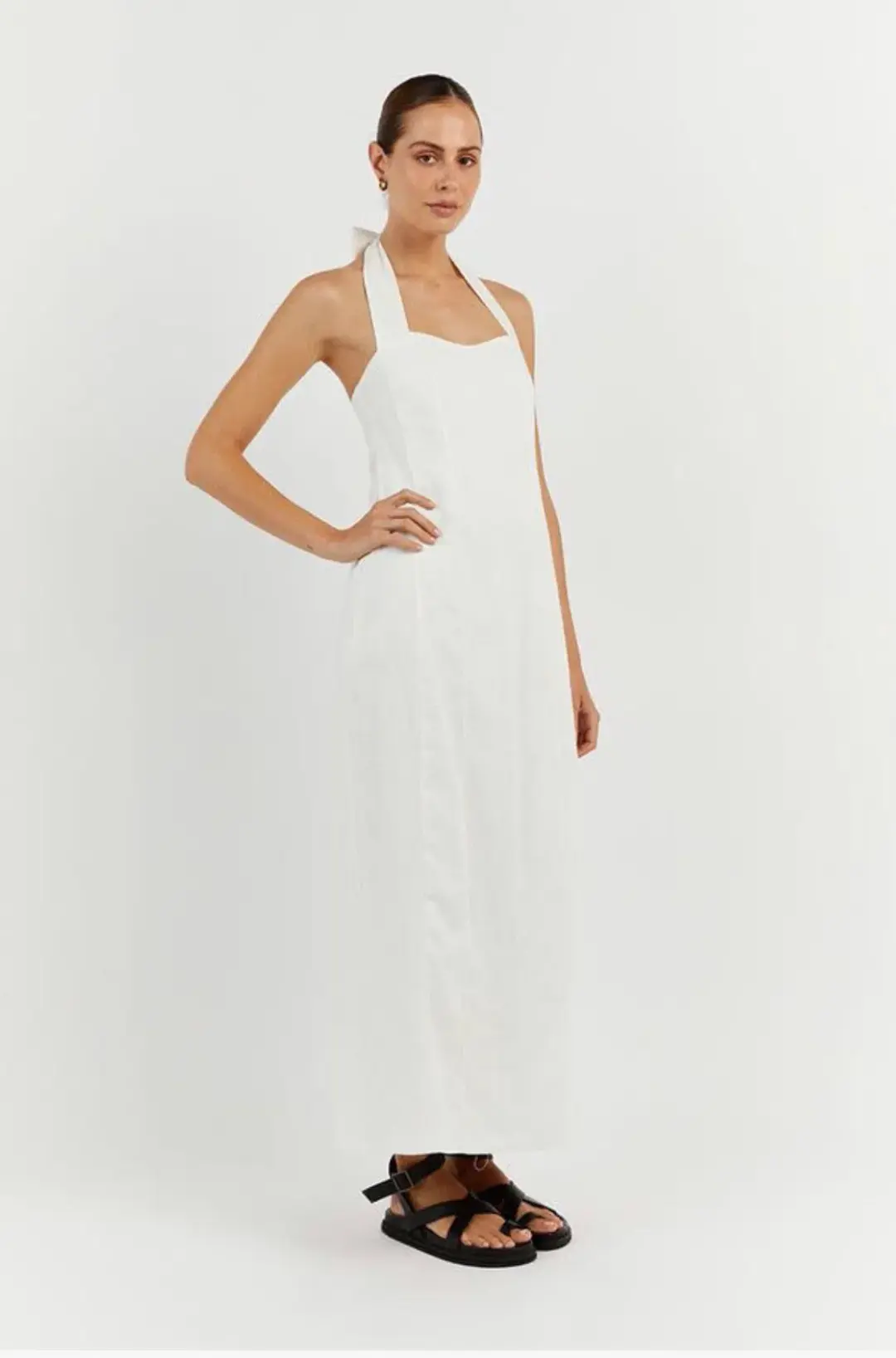 Dissh Willow Linen Long Dress White Size XS / AU 6 for rent on The Volte - main image