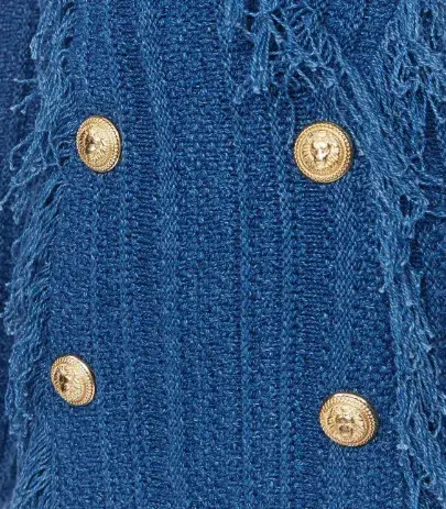 Balmain Knit Mini Dress Blue Size FR 38 / AU 10 for rent on The Volte - main image