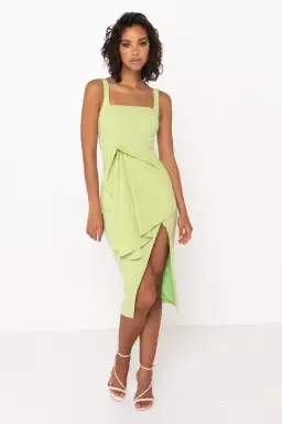 Mossman Seahaze Midi Dress Green Size S / AU 8 for rent on The Volte - image 1