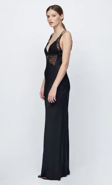 Bec & Bridge Lucille Lace Maxi Dress Black Size 8 for rent on The Volte - main image