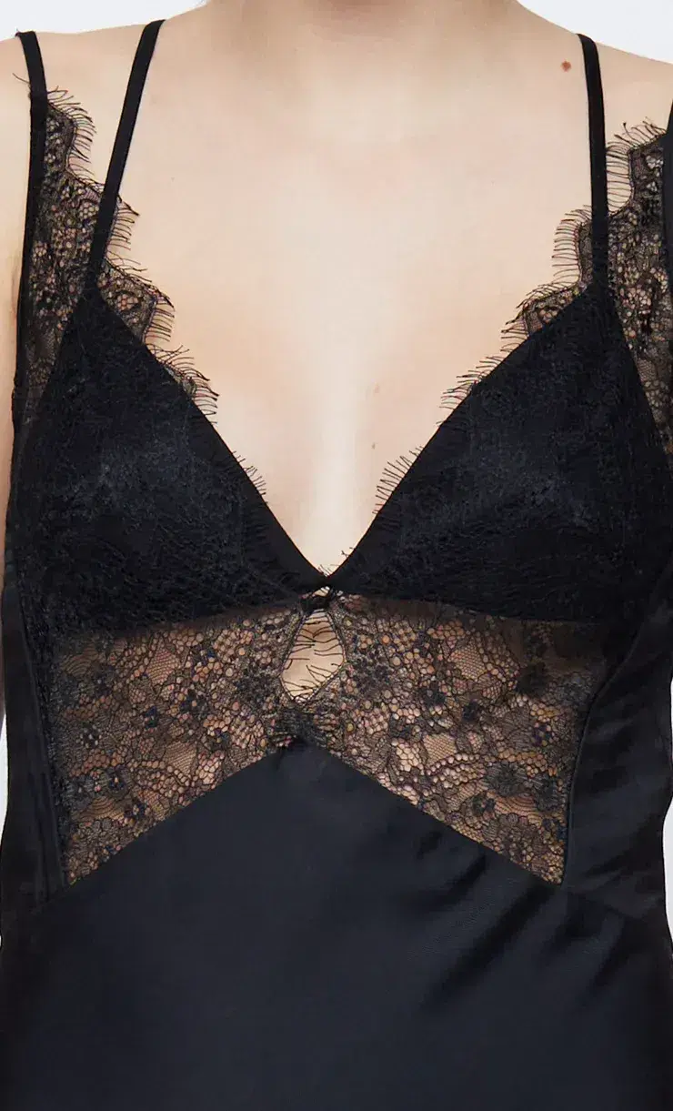 Bec & Bridge Lucille Lace Maxi Dress Black Size 8 for rent on The Volte - main image