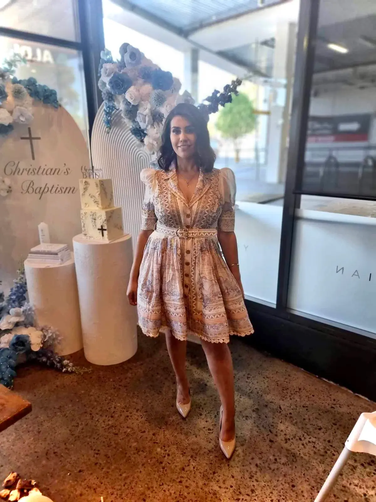 Zimmermann The High Tide Mini Shirt Dress in Odyssey Print Size 3 / AU 14 - Image 4