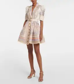 Zimmermann The High Tide Mini Shirt Dress in Odyssey Print Size 3 / AU 14 for rent on The Volte - image 1
