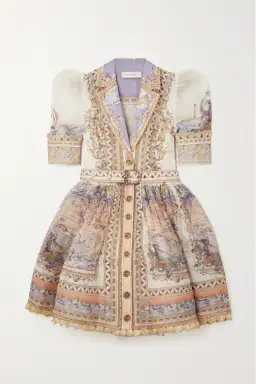 Zimmermann The High Tide Mini Shirt Dress in Odyssey Print Size 3 / AU 14 for rent on The Volte - image 6