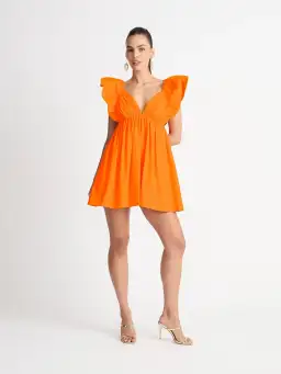 Sheike Bermuda Mini Dress Orange Size 10 for rent on The Volte - image 1