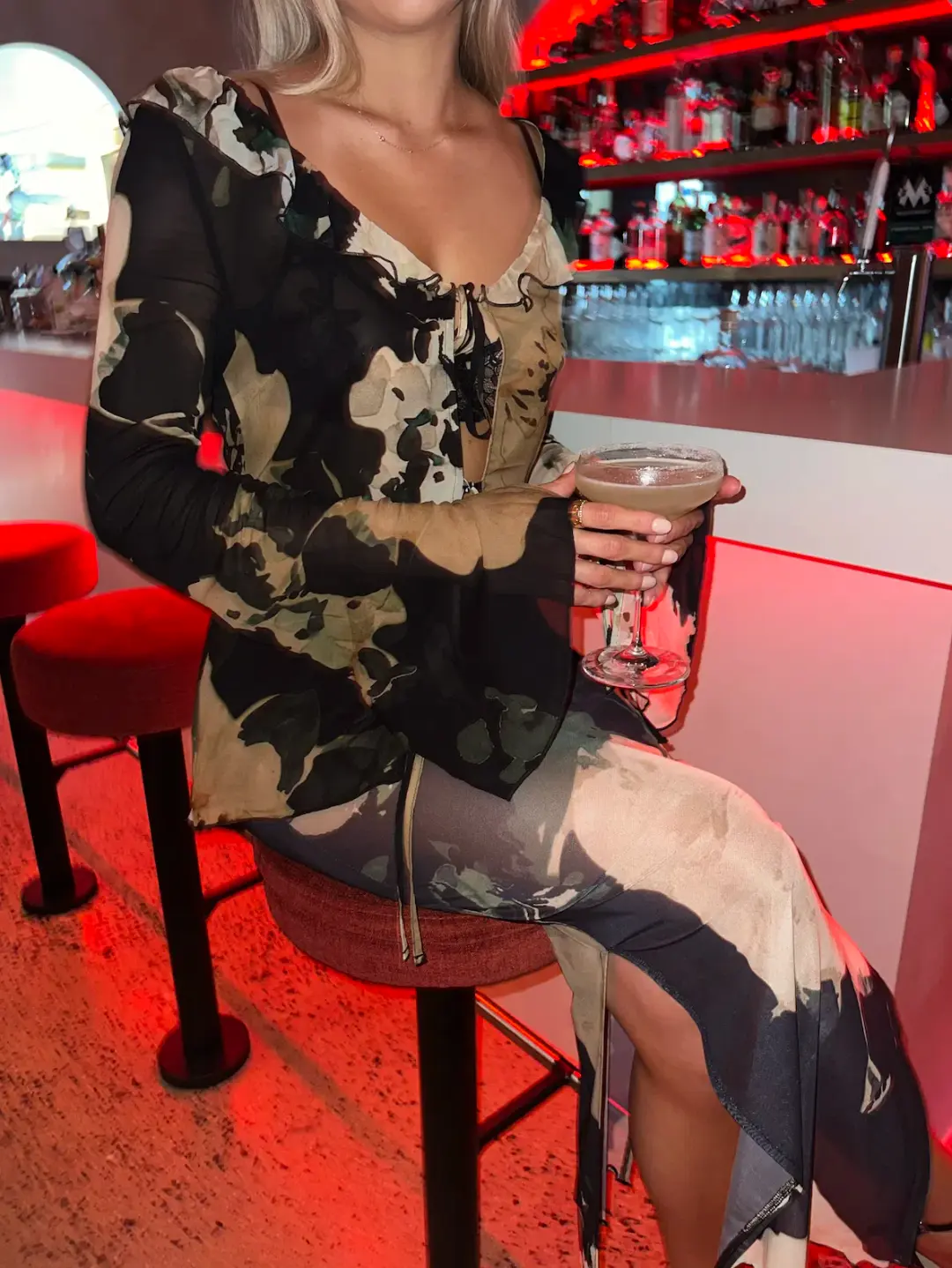 Isabelle Quinn Adeline Blouse & Marilyn Skirt Set Midnight Floral Size 8 for rent on The Volte - main image