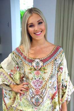 Camilla My Summer Love Short Round Neck Kaftan Print One Size for rent on The Volte - image 5